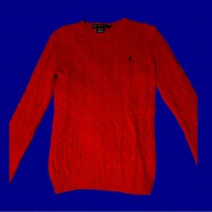 Red Ralph Lauren Sport Cable-knit Men’s Sweater